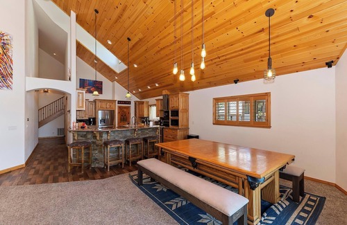 Fawnskin Cabin | A Heavenly View by Destination Big Bear : Million Dollar View in this Beautifully Remodeled Custom Home in North Shore! Lake Views! Game Table! Pet Friendly!