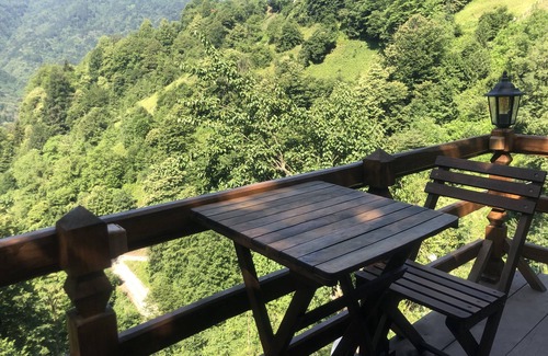 Ayder House | A jaccuzi,a BBQ,a terrace and a mini-kitchen.