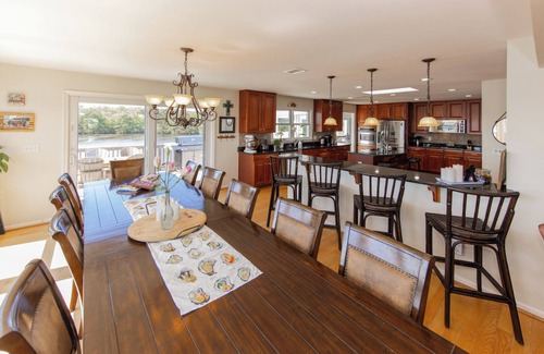 Sandbridge House | A World Away- 6 bedrooms, Bayfront, Pool, Hot Tub, Dock