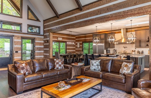 Boone Cabin | Above and Beyond - Luxury home. Hot Tub, Game Room, Theater, Fire Table, BIG views