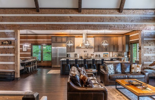 Boone Cabin | Above and Beyond - Luxury home. Hot Tub, Game Room, Theater, Fire Table, BIG views