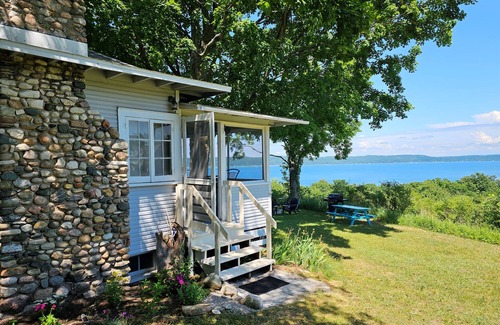 Frankfort Cottage | Above Crystal Lake - Hot Tub and Panoramic Views
