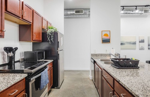 South Main Historic District Apartment | Abstract KING SUITE downtown with POOL and GYMn
