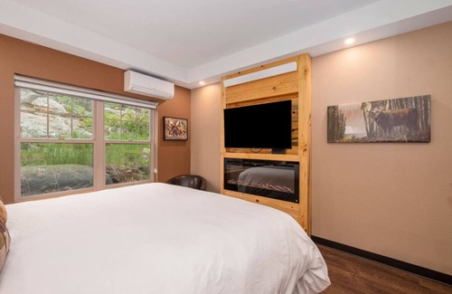 Estes Park Hotel | AC, K Bed, Fireplace, Shared Hot Tub - Lodge 102