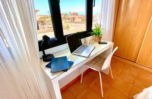 La Oliva Villa | Accommodation 'Casa Bonita Lajares Fuerteventura' with Sea View, Shared Pool and Wi-Fi