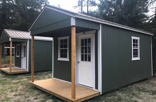 Kellogg Cabin | Adorable CDA River Cabins, Centrally Located!