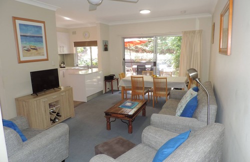 Shoal Bay Apartment | Adriana Apt -Private back yard with direct access to the National Park