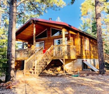 Meadow View Heights House | Adventure Awaits 3King Bed,2Bath Log Cabin in heart of Duck Creek Village!