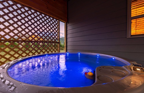 Cosby Cabin | Affordable luxury: mountain view 3 BR cabin w/hot tub, Wi-Fi and game room fun!