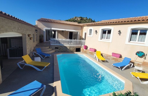 Montredon-des-Corbieres Villa | Air-conditioned villa 140m² + private swimming pool + wifi + independent arrival.