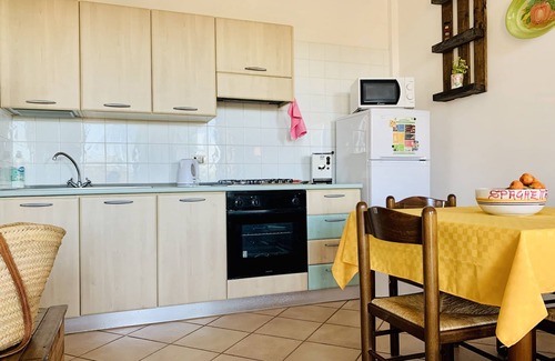 San Vito Lo Capo Apartment | Air-conditioned two-room apartment with 1 bathroom, garden, barbecue and WI-FI