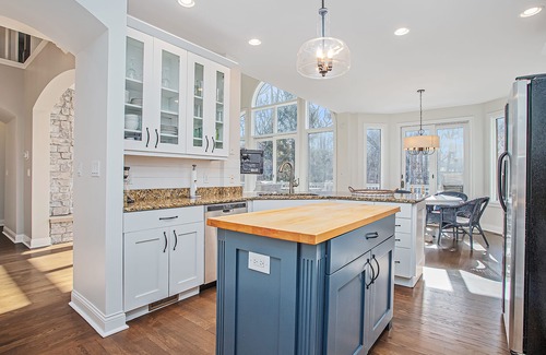 New Buffalo House | Airy home with private pool, hot tub, big game room, & golf cart - walk to beach