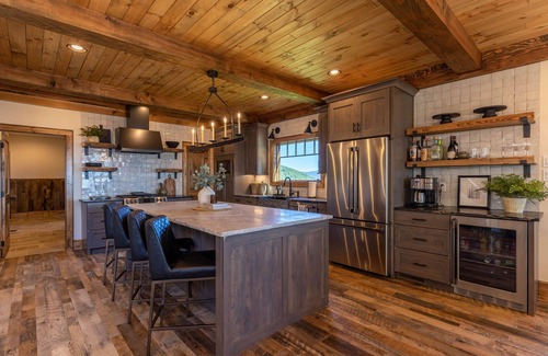 Banner Elk House | Almost Heaven- luxury home in Eagles Nest with hot tub, sunset views, pool table
