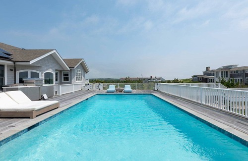 Napeague House | Amagansett Beachfront home, private pool, tennis
