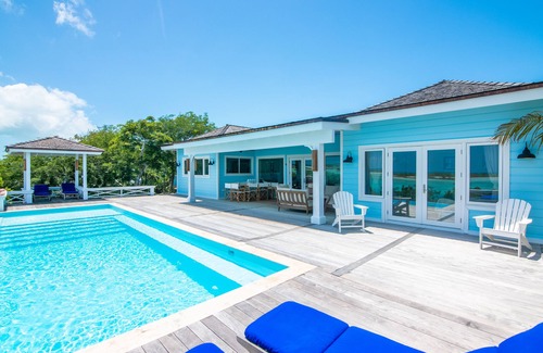 Great Exuma House | Amani Hideaway with an 180 degree View over Moriah Harbors turquoise Water