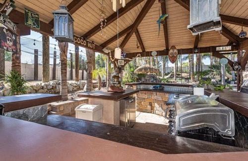 Menifee House | Amazing Pool Oasis Getaway with waterfall & slide! Instagram- resortliving4you