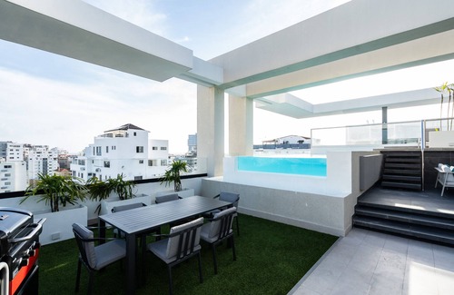 Santo Domingo Apartment | AMG Life 2BDR w/Pool, rooftop and walkable location