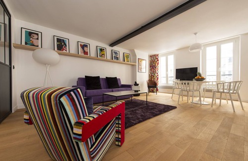 Quartier Sainte-Avoye Apartment | Andy, 2BR/2BA, 6 people