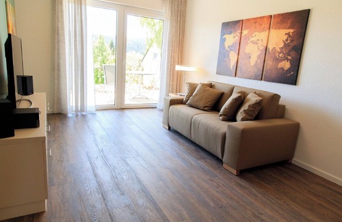 Sankt Georgen im Schwarzwald Apartment | Apartment 'Auszeit Mit Pflege - Fewo 3' with Private Terrace, Shared Garden and Wi-Fi