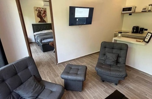 Tierra Bomba Island Apartment | Apartment 2 with terrace and garden view