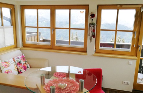 Michaelerberg Apartment | Apartment Dornrosen, balcony with panoramic view