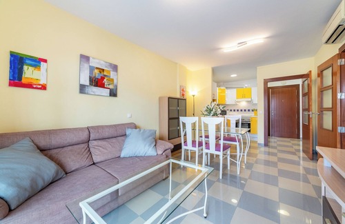 Roquetas de Mar Apartment | Apartment 'Esbamar Vi' with Shared Pool, Wi-Fi and Air Conditioning