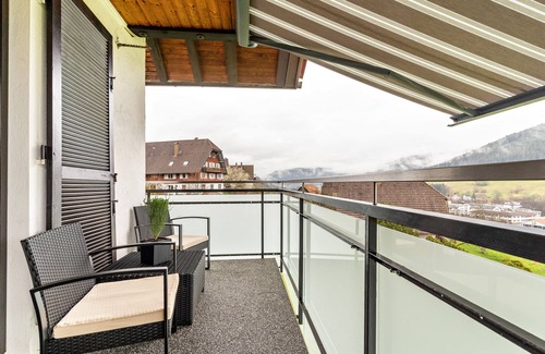 Baiersbronn Apartment | Apartment 'Ferienwohnung Panorama' with Mountain View, Shared Terrace and Wi-Fi