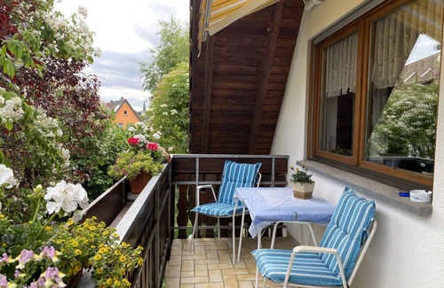 Loffingen Apartment | Apartment 'Ferienwohnung Birkenberger' with Mountain View, Balcony and Wi-Fi