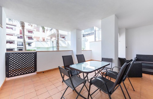 Vera Beach Apartment | Apartment 'Incredible Playazo Vera' with Shared Pool, Private Terrace and Air Conditioning.