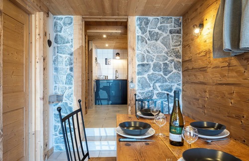 La Giettaz Apartment | Apartment 'La Bergerie' with Mountain View, Private Terrace and Wi-Fi