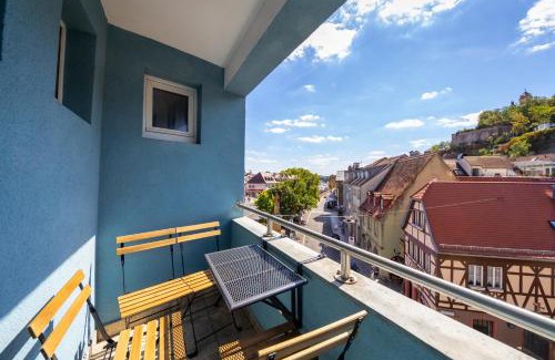 Wuerzburg Apartment | Apartment mit Balkon und Festungsblick