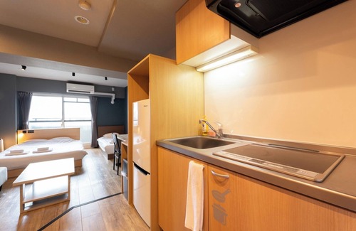 Naniwa Apartment | Apartment Type A double bed x 1 single bed x 1 - 3A/Osaka Ōsaka