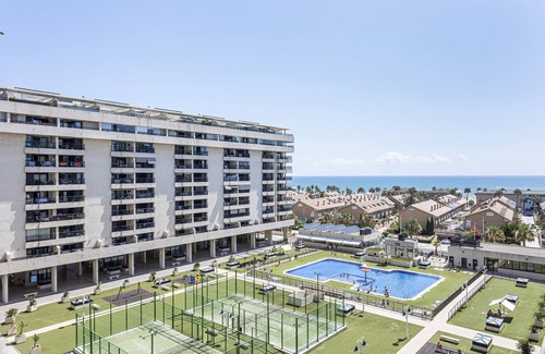 Alboraya Apartment | Apartment 'Valencia Playa' with Sea View, Wi-Fi and Air Conditioning