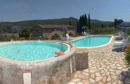Chianni House | Apartment with one bedroom, kitchen, bathroom. Garden and shared pool