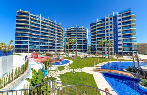 Punta Prima Apartment | Apartment with sea view for 6 people, first line, Sea Senses, WIFI, SPA, Gym, Bennecke Velvet