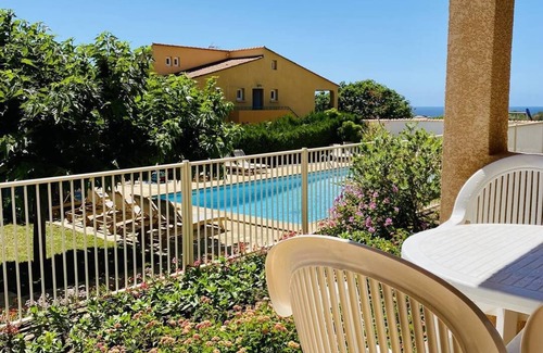 Propriano Apartment | Apartment with sea view and pool F