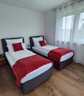 Sondelfingen House | Apartments Seibel Doppel-Zweibettzimmer mit Balkon