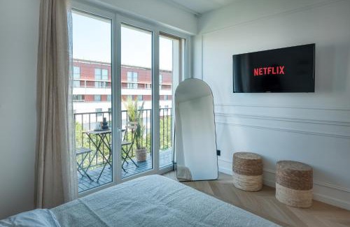 Republique–Point-du-Jour Apartment | Appartement Luxe 3 Chambres Lits Doubles 6 Personnes - Proche Paris 16, Parc des Princes, Roland-Garros