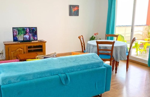 Plateau-Caillou Apartment | Appartement LES NYMPHEAS avec vue sur mer, ascenseur à Plateau caillou pour 4 personnes