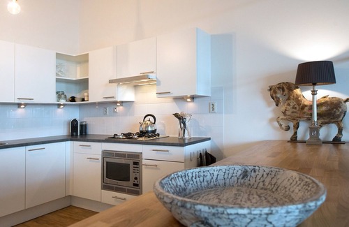 Vissershaven Apartment | Appealing Apartment in Den Haag with Balcony