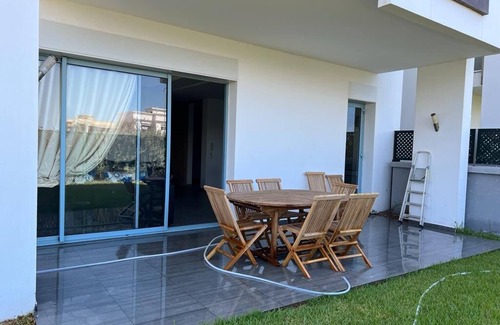 Cherrat Apartment | Appt with garden level 200m2,EDEN ISLAND, beach, swimming pools, security.