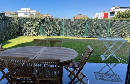 Cherrat Apartment | Appt with garden level 200m2,EDEN ISLAND, beach, swimming pools, security.