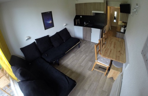 Arc-1800 Apartment | Arc 1800 - Studio with balcony overlooking Montblanc, at the foot of the slopes for 5 people.