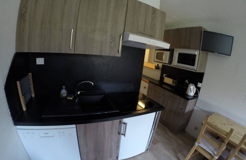 Arc-1800 Apartment | Arc 1800 - Studio with balcony overlooking Montblanc, at the foot of the slopes for 5 people.