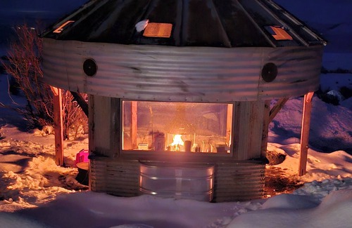 Fish Haven House | Artistry barn where the building is a work of reclaimed art with amazing views