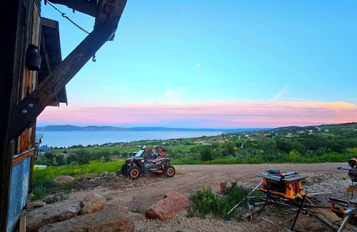 Fish Haven House | Artistry barn where the building is a work of reclaimed art with amazing views