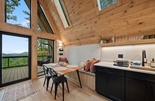 Boone House | Ascent A-Frame Modern Treehouse with Hot Tub and Views