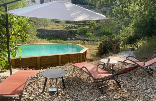 Molieres-sur-Ceze Cottage | Atypical Cottage: Stone House Hosting an Art Gallery Cottage, Large Terrace