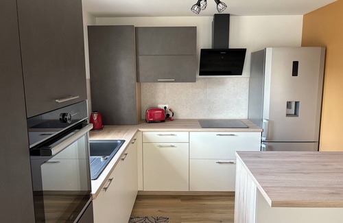 Bischwihr Condo | Au P'tit Carré, garden duplex near Colmar