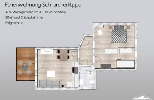 Mandelholz Apartment | Auszeit-im-Harz Haus 1 Wohnung Schnarcherklippe